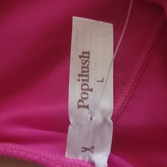 Popilush hot pink slip dress with body shaper - Picture 7 of 8